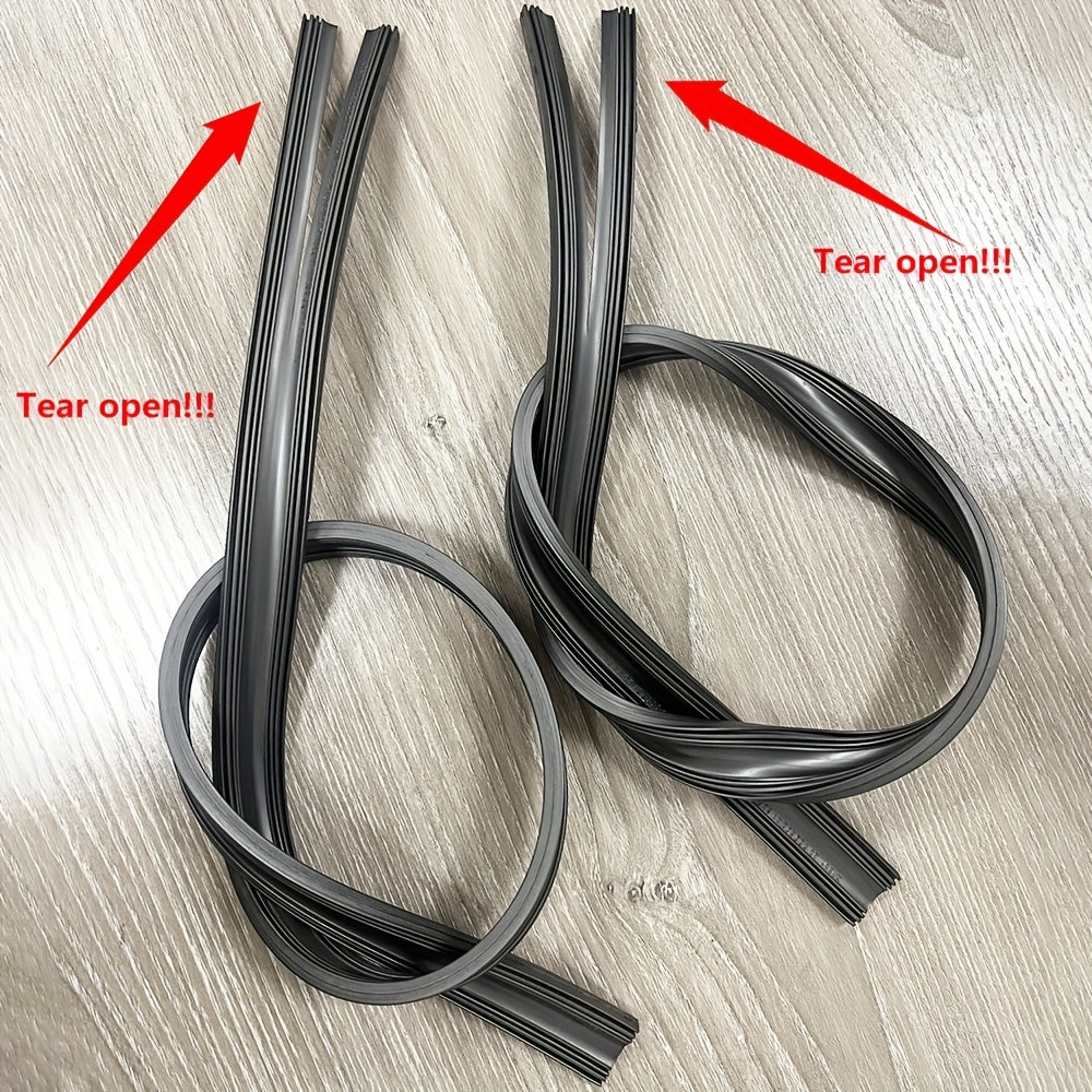 Juego de 4, limpiaparabrisas universales de goma de 28 pulgadas sin marco