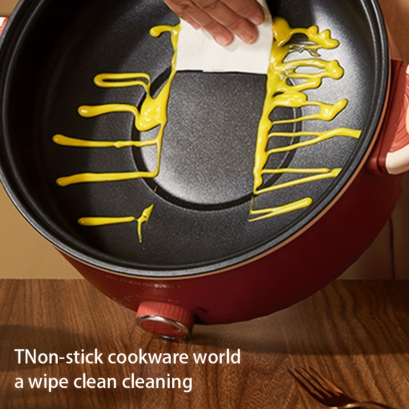 Multi-functional electric cooking pot with non-stick inner layer, 3-level flame control