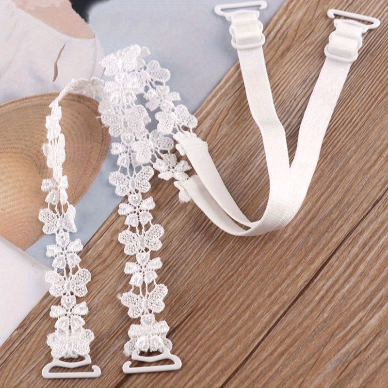 Women's Lace Bras with Invisible Straps Halter Cross-Back Floral Nylon Lingerie