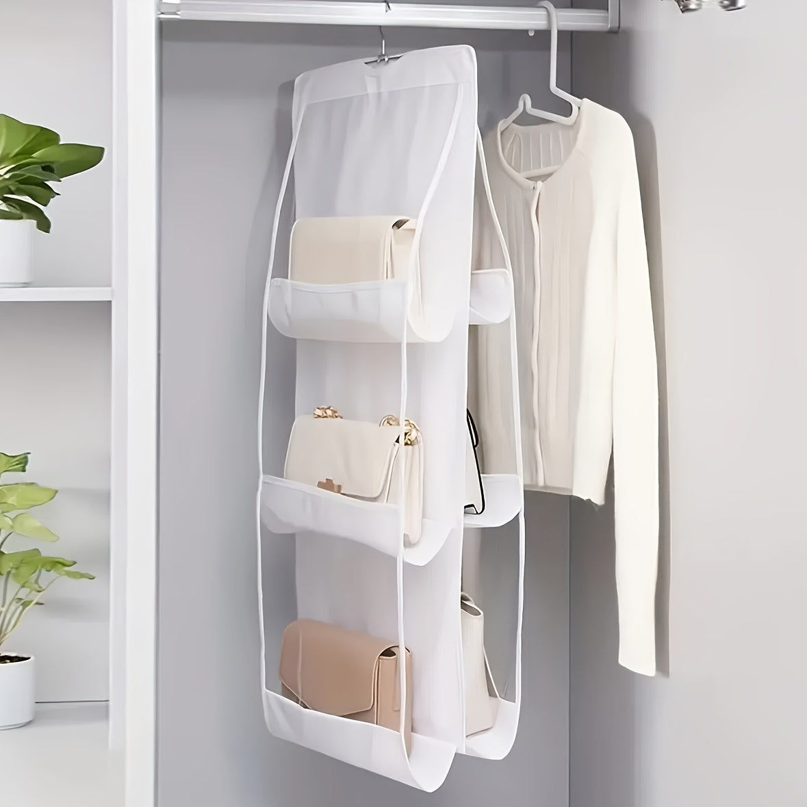 Hanging Organizer for Handbags Purses Multi-Layer Space Saver Closet Storage