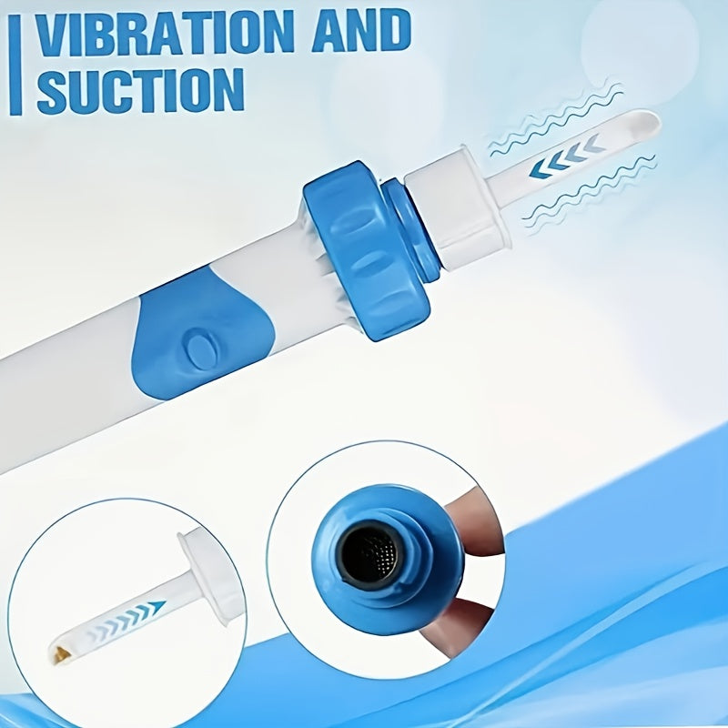 Portable Electric Ear Wax Remover with Soft Tip and Suction Device Battery Powered