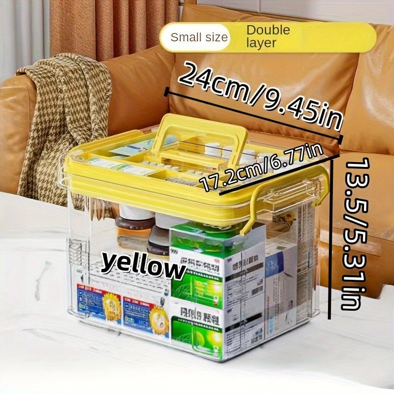 Plastic Waterproof Storage Box with Clip-On Closure for Medicines Snacks and Household Items