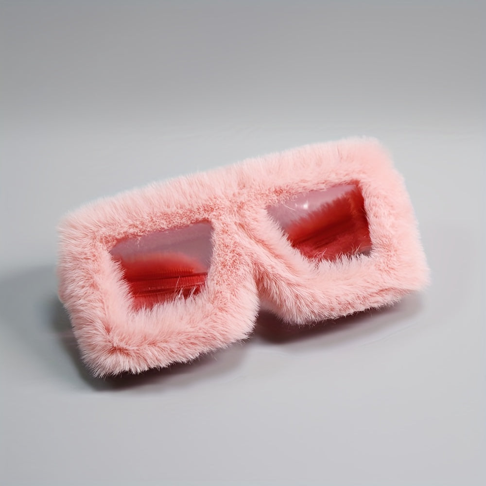 Unisex Fuzzy Plastic Glasses Oversized Gradient Fashion Accessories for Beach Parties and Clubs