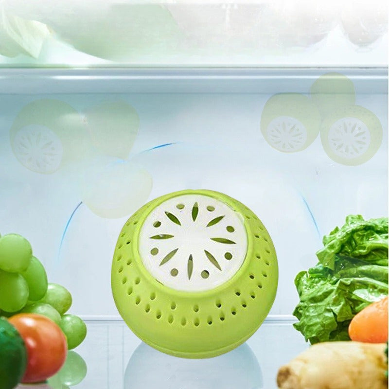 Bolas de frescura y desodorante para refrigerador, mineral eliminador de olores, plástico