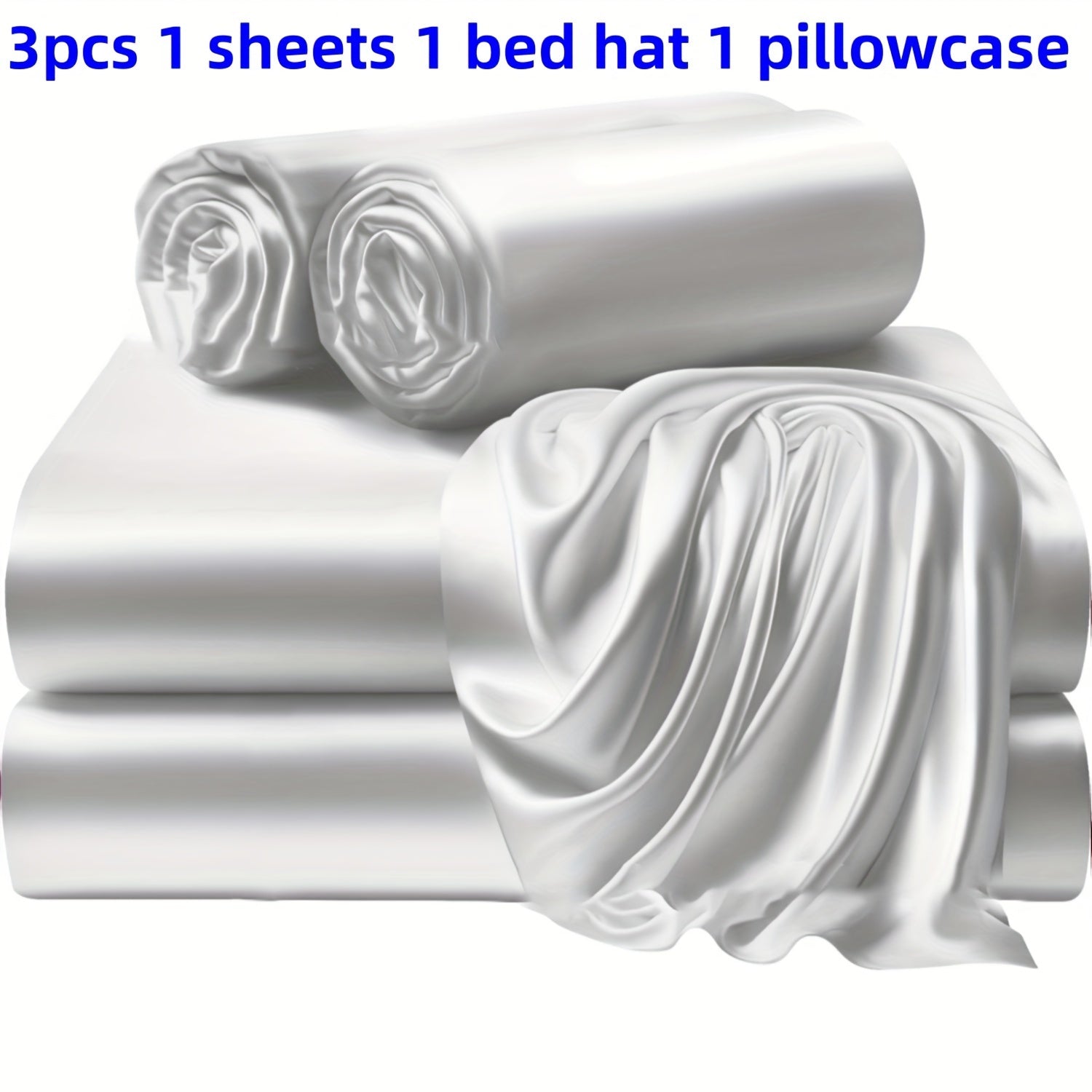 Solid Color Bed Sheets and Bed Skirts Set with Pillowcases - Soft and Silky Bedding