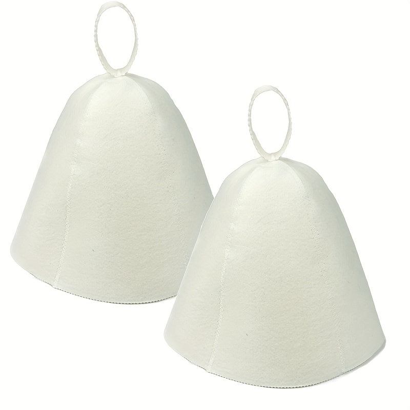 Juego de 2 sombreros de fieltro para saunas indoor e infrarrojas negro gris blanco