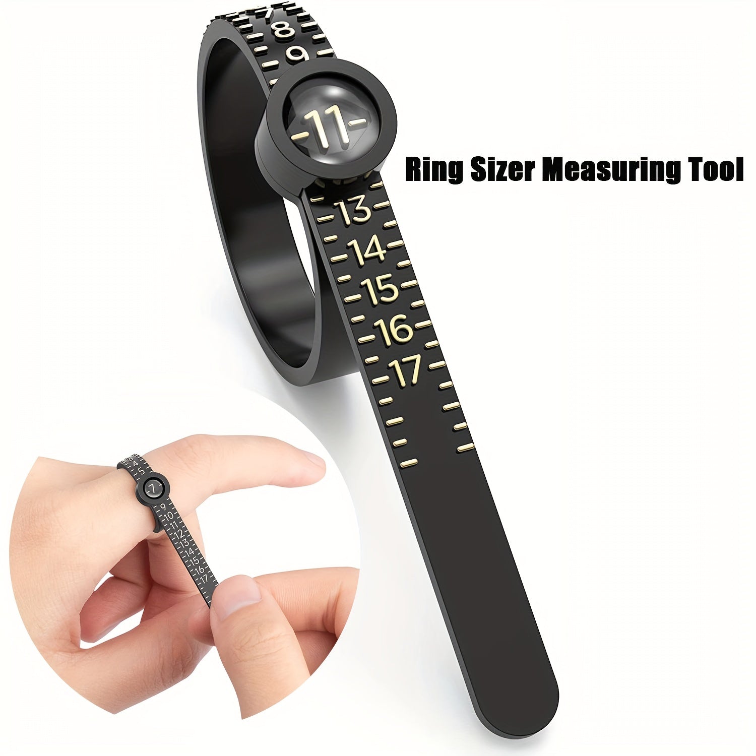 Soft Ring Sizer Tool with Magnifying Glass for Accurate Jewelry Sizing US Sizes 1-17