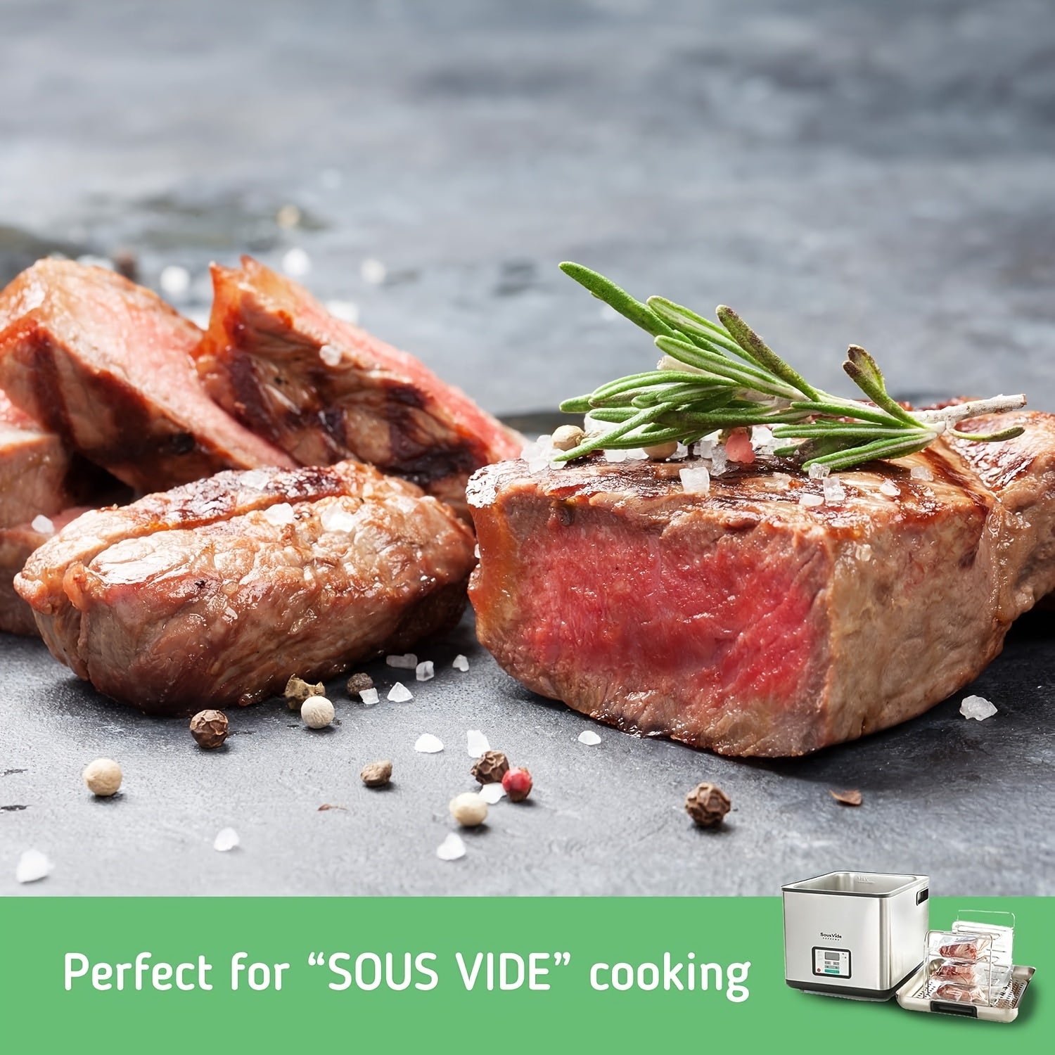 PE+PA materialidan tayyorlangan 3 ta Premium vakuum yopishqoq paketlar, o'lchami 28cm x 300cm (11in x 118in), kesishni osonlashtiradigan mustahkam teksturali dizaynga ega. Ovqat saqlash, sous vide va taom tayyorlash uchun ideal.