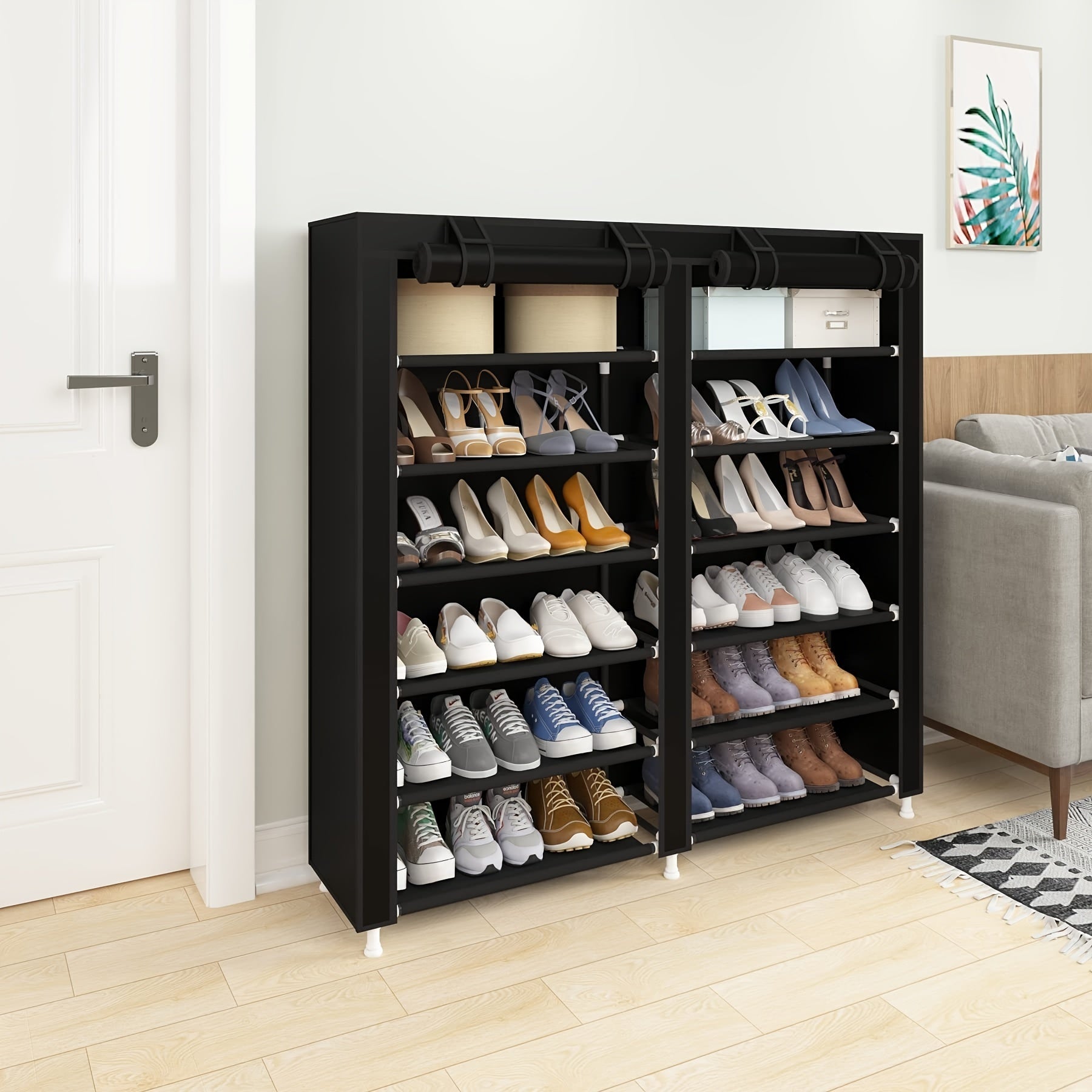 12-Layer Shoe Rack Storage Organizer for Entryway Hallway Bedroom Dorm