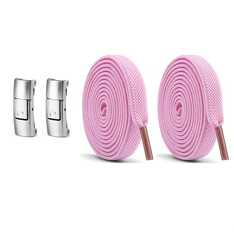 Unisex Elastic Shoe Laces Set with Buckles and Bands for Casual and Sports Shoes