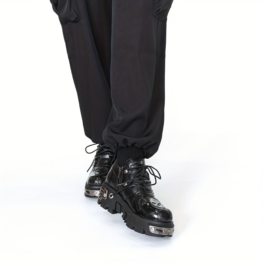 Women's Platform Ankle Boots Soft Sole Lace-Up Goth Punk Shoes