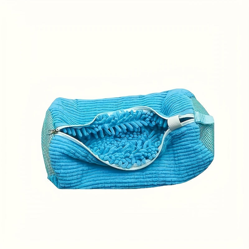 Juego de 2 bolsas de lavado para zapatos, protectores de lavandería para zapatillas, tenis, sandalias, azul, gris, amarillo