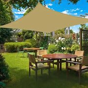 Polyester Rectangle Shade Sail for Patio Garden UV Block Foldable Portable Sun Shade Tent