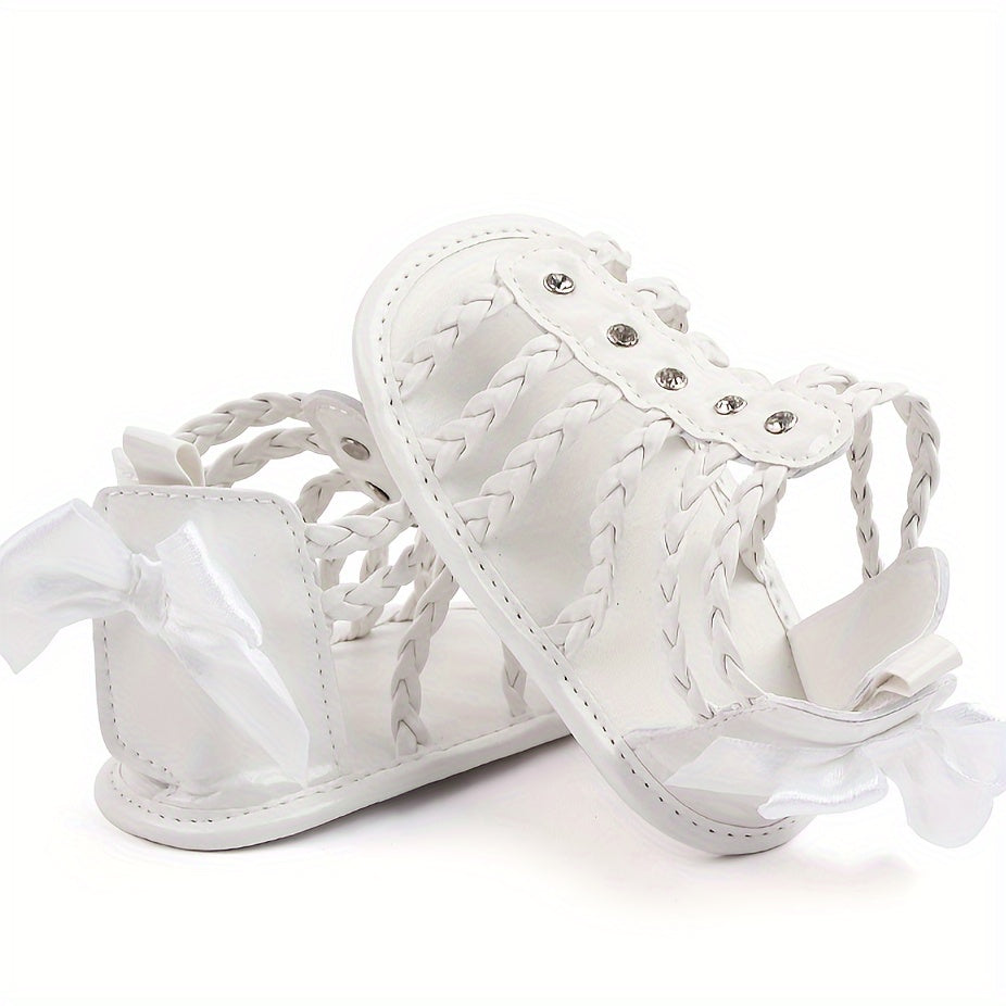 Baby Girls' Summer Shoes with Princess Design Open Toe Non-Slip Breathable Casual Infant Toddler Shoes