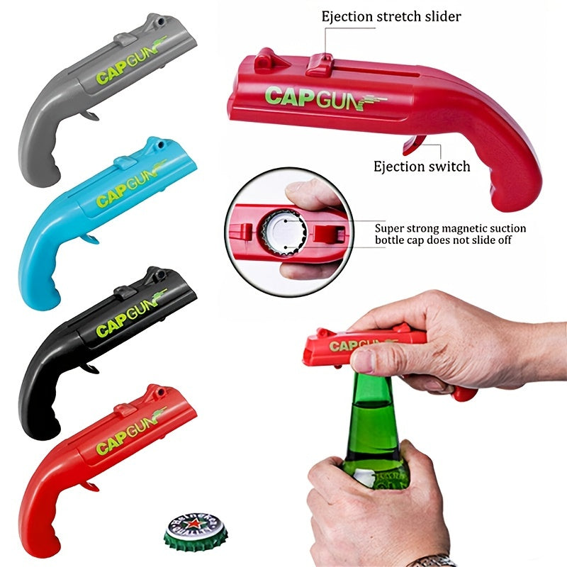 Portable Bottle Opener Gun Cap Gun for Parties and Gatherings