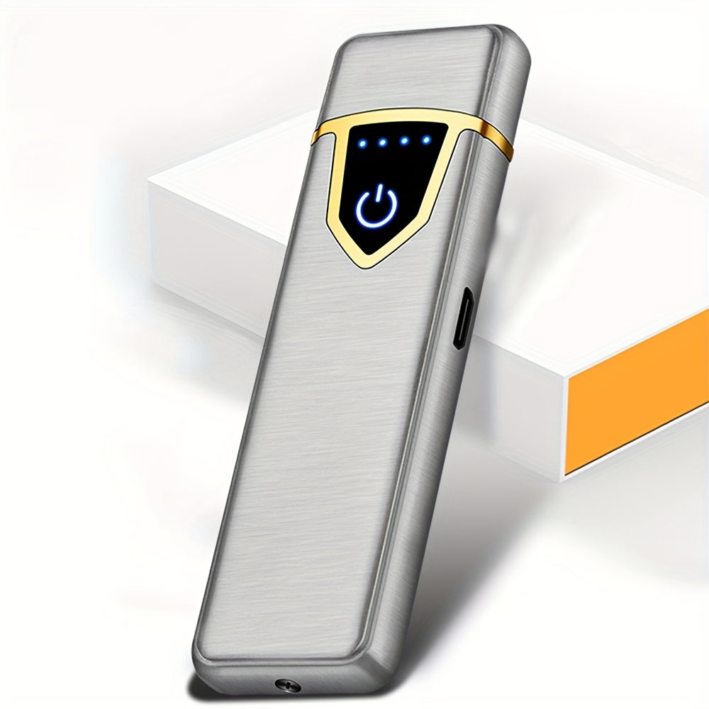 Men's USB Rechargeable Electric Flameless Windproof Plasma Lighter