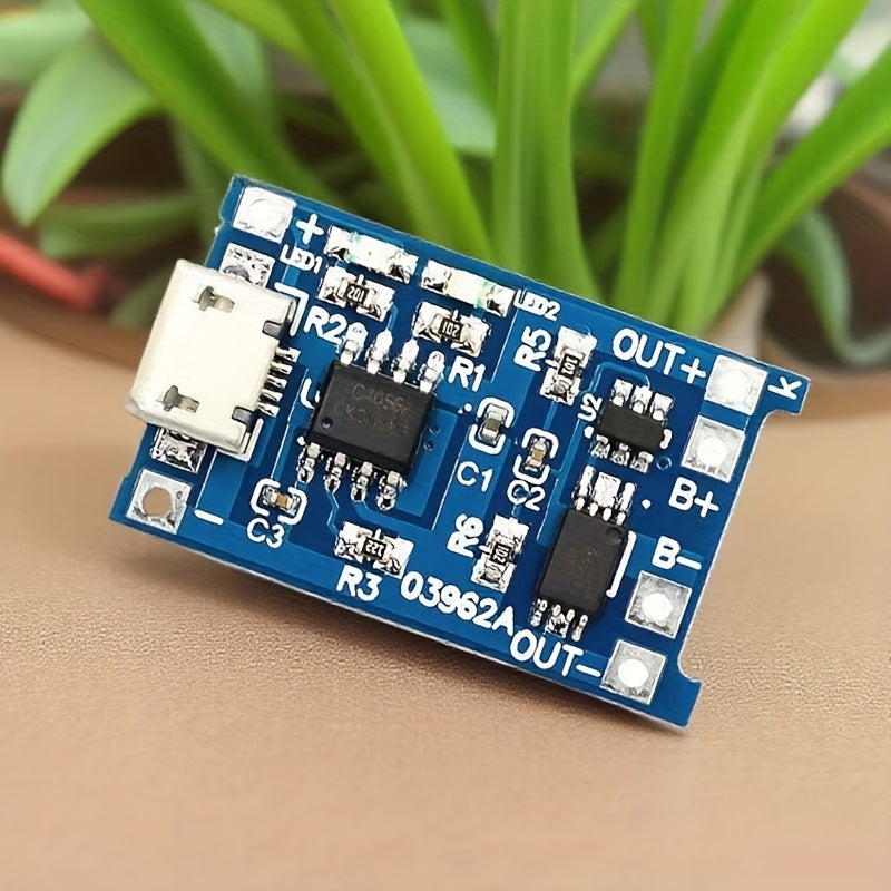 Módulo cargador de batería de litio USB Micro Tipo-C 1A protección dual sin carga