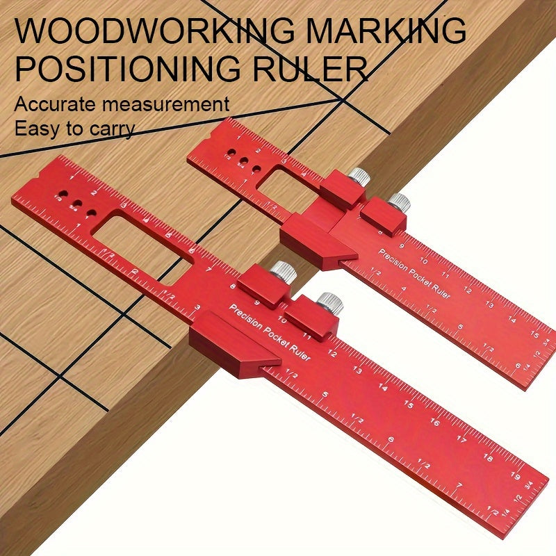 Aluminum T-Shaped Ruler for Woodworking Multi-Function Marking and Measuring
