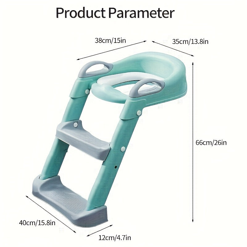 Портативный детский туалетный тренажер для мальчиков и девочек с лестницей-стулом и мягким подушечным сиденьем, сиденье для туалета Cochildor из ПВХ для приучения к горшку