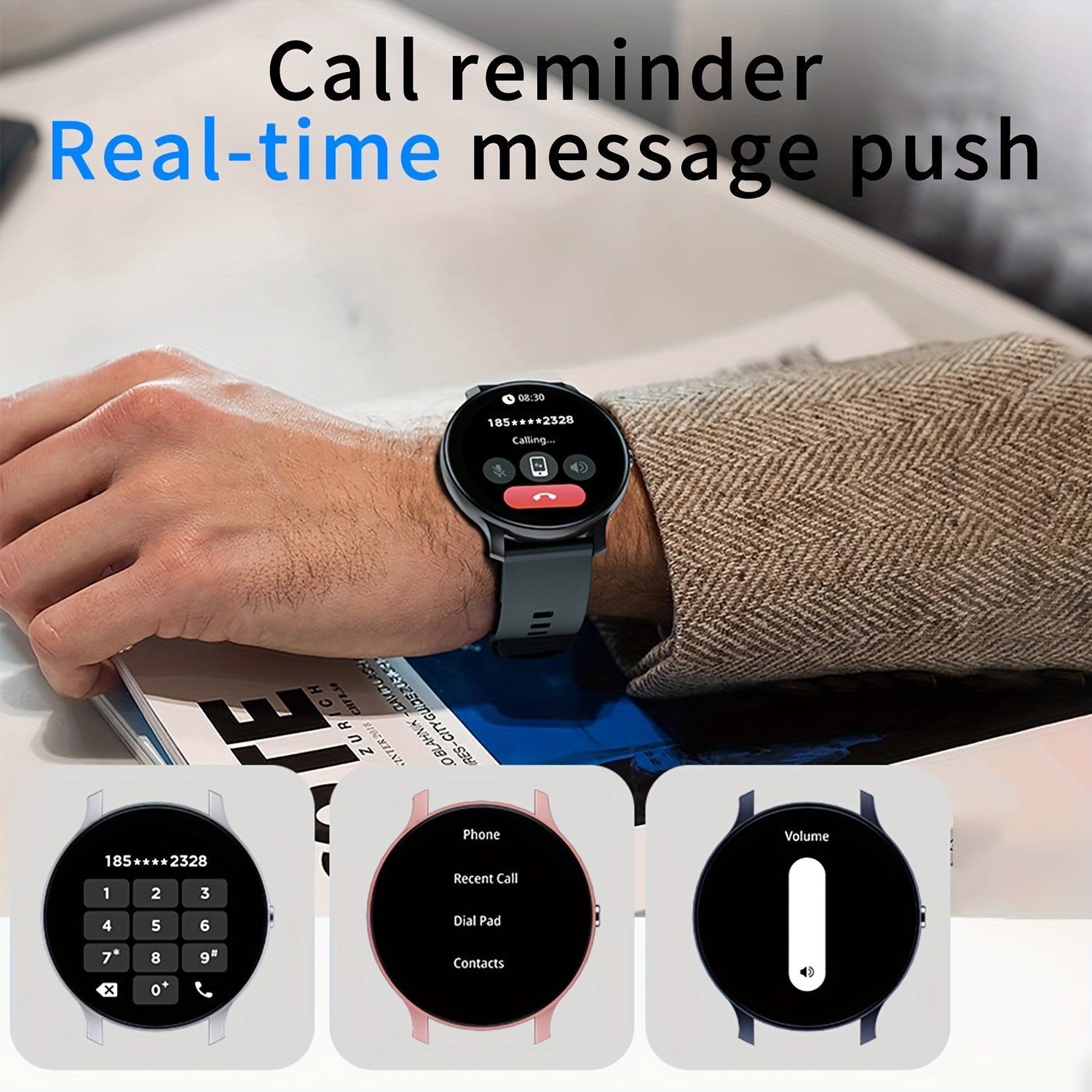 2024 Smartwatch Answer Calls Fitness Tracker 100+ Exercise Modes Wireless USB Charging