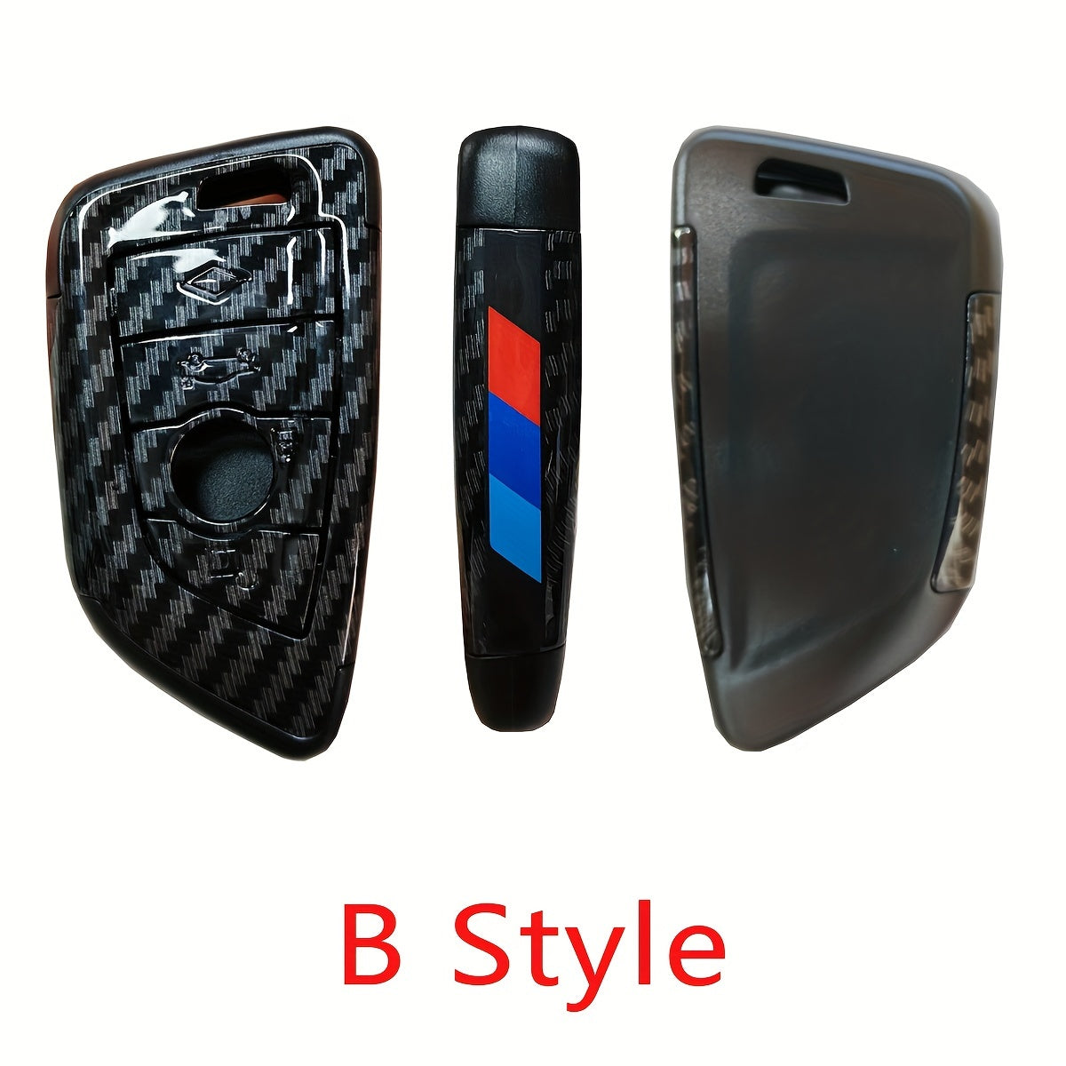 Car Key Cover Shell for BMW 2 3 4 5 6 7 8 Series X1 X2 X3 X5 X6 M Series Carbon Fiber Style