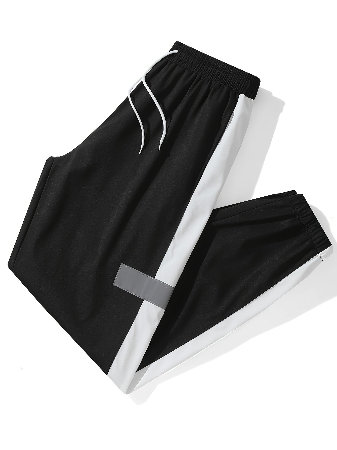 Мужской ветронепроницаемый костюм из куртки и брюк с отражающей этикеткой, весна-осень, повседневный стиль