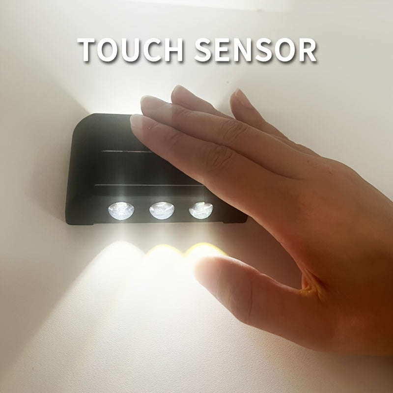 Solar Powered Wall Lights Set of 4 with Motion Sensor for Outdoor Garden Decor and Camping