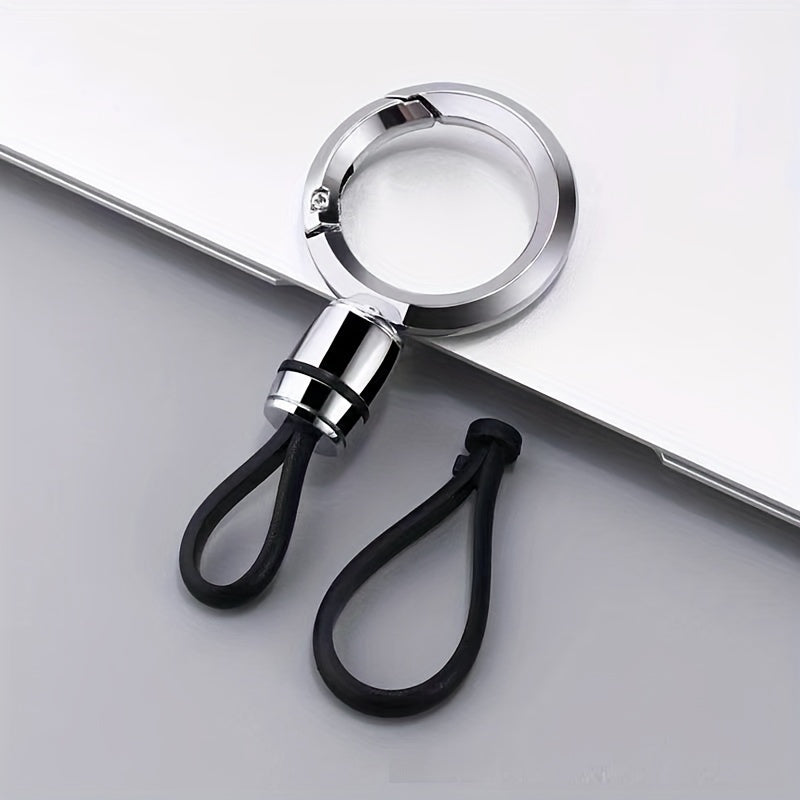 Unisex Zinc Alloy Car Keychain With Ropes Bear Head Pendant Anti-Loss Accessories