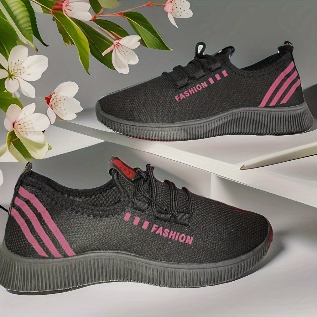 Women's Knitted Running Shoes Breathable Low Top Sneakers Casual Trainers