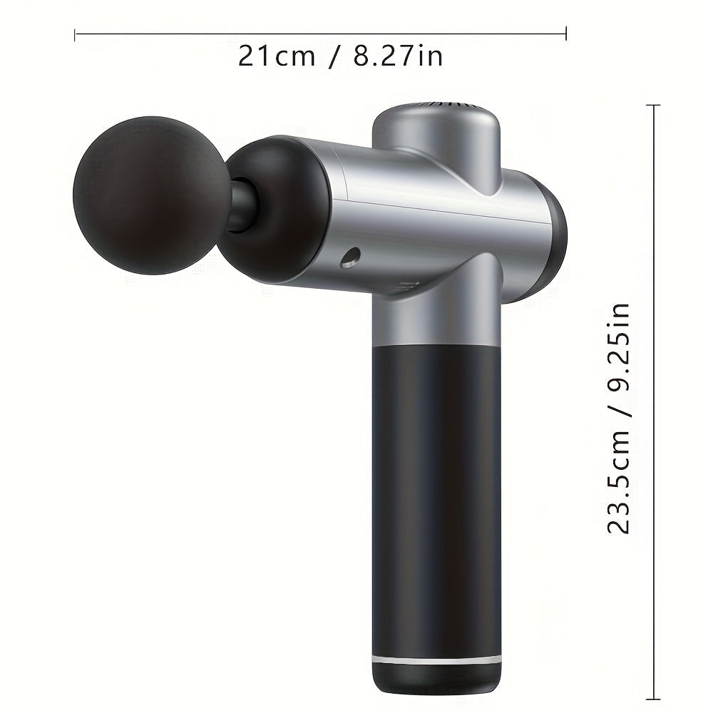 Electric Massage Gun with 8 Heads for Body Relaxation USB Rechargeable Lithium Battery