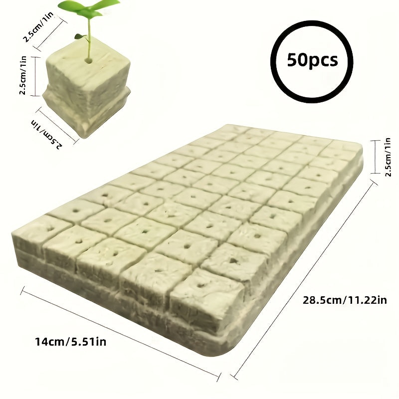 Mini Compressed Hydroponic Rock Cubes for Seed Germination and Plant Growth