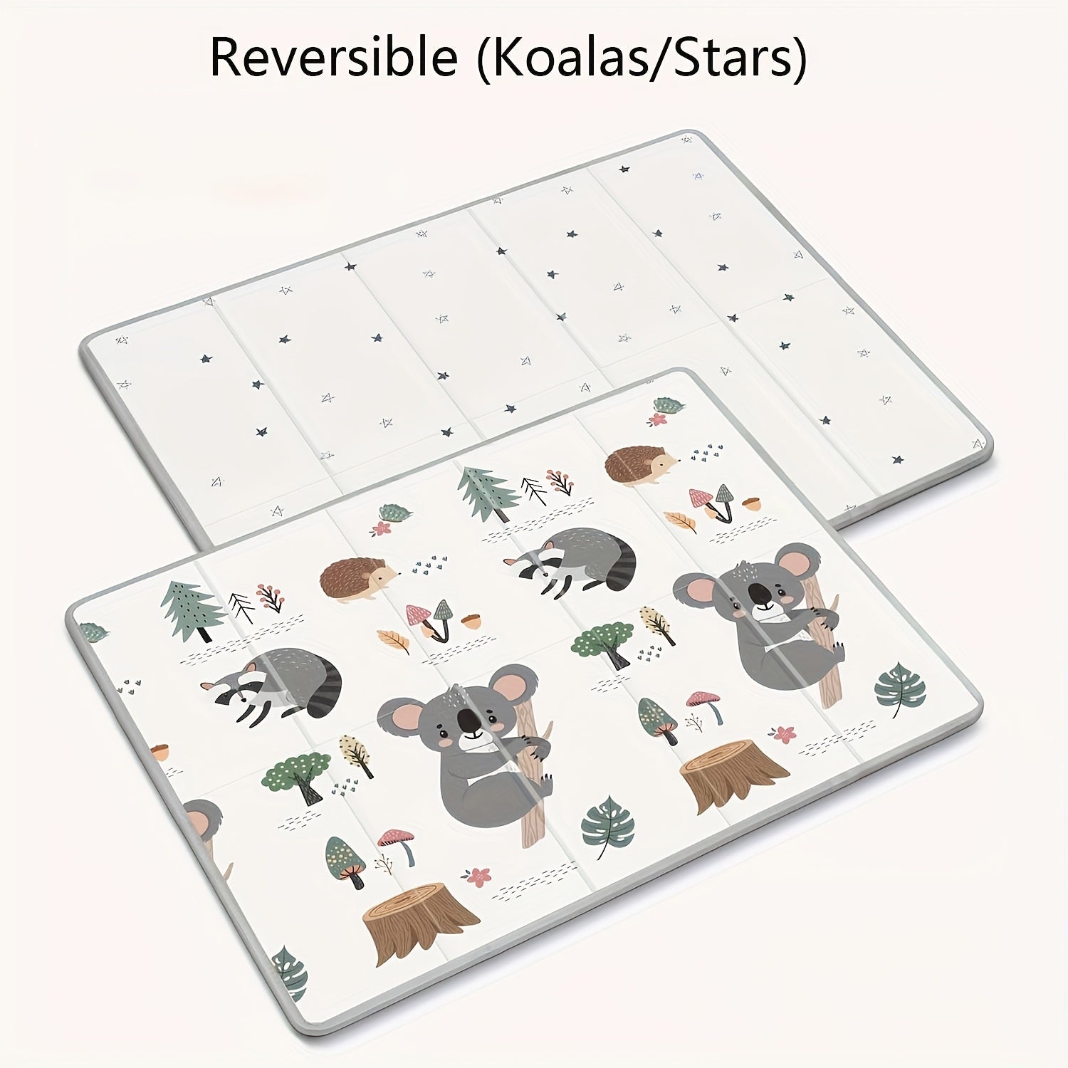 Foldable Play Mat 127cm x 127cm with Thick PE Material and Sturdy Edges for Kids Indoor Outdoor Use