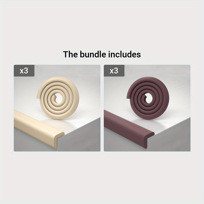 Child Safety Corner Bumpers Edge Protectors Nitrile Foam Gray Pink Ivory White
