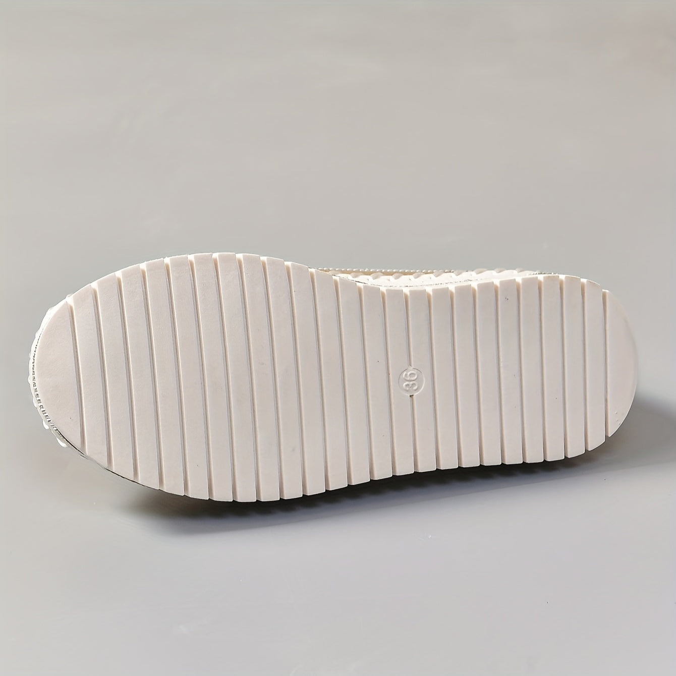 Women's Pink Glitter Slip-On Loafers with Rhinestones and Thick Sole