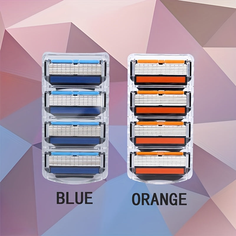 Paquete de 12 cuchillas de repuesto de acero inoxidable de 6 capas para afeitadora masculina para uso corporal