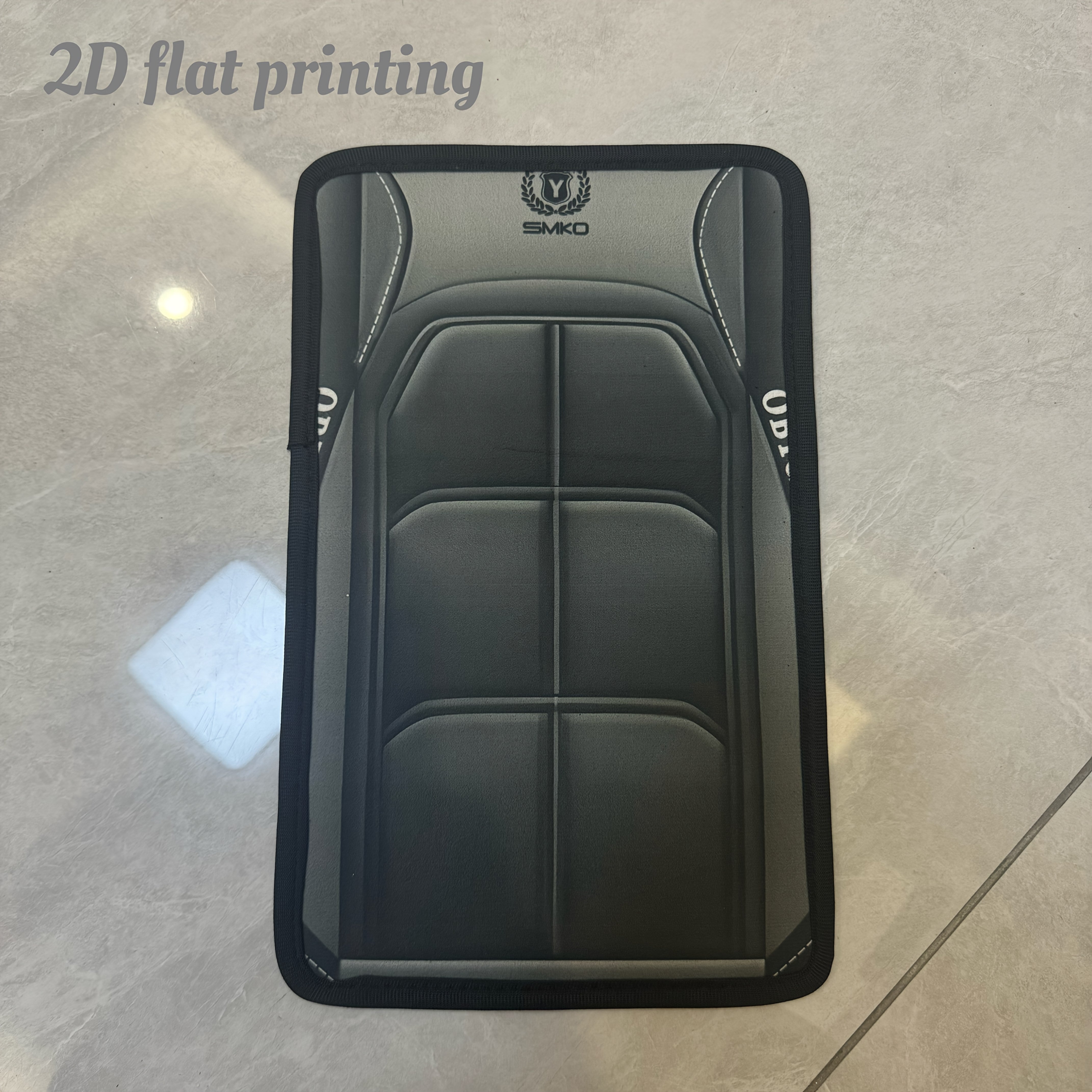 Car Interior Armrest Cover, Rubber, Black and Red, Durable Polyester