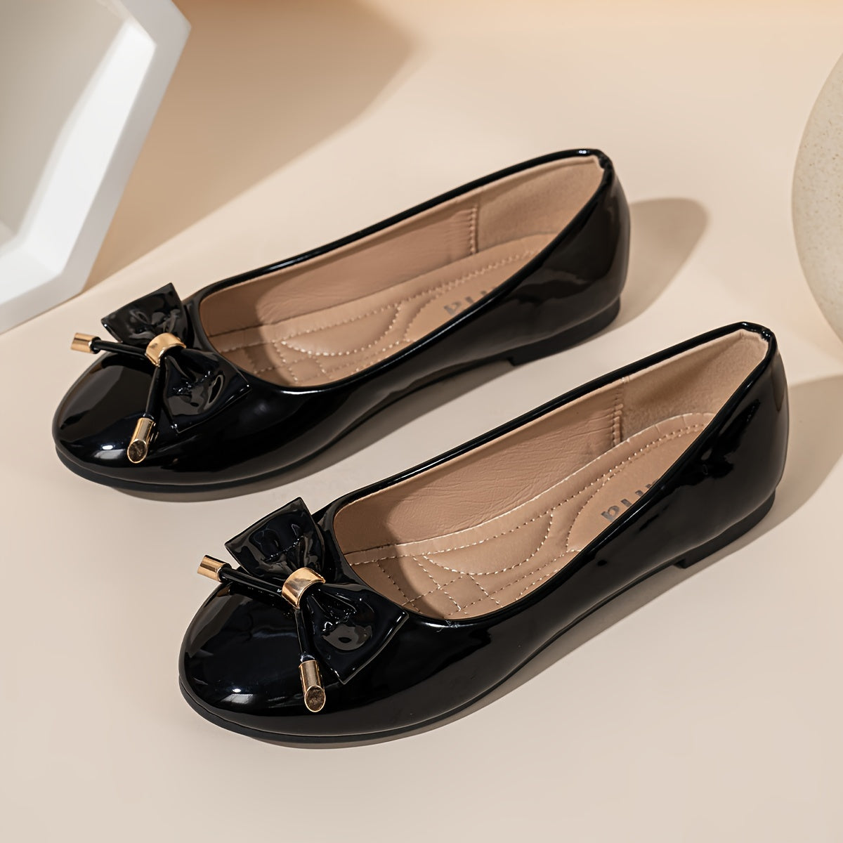 Women Flat Mary Jane Shoes With Bowknot Decoration Soft Sole Comfortable