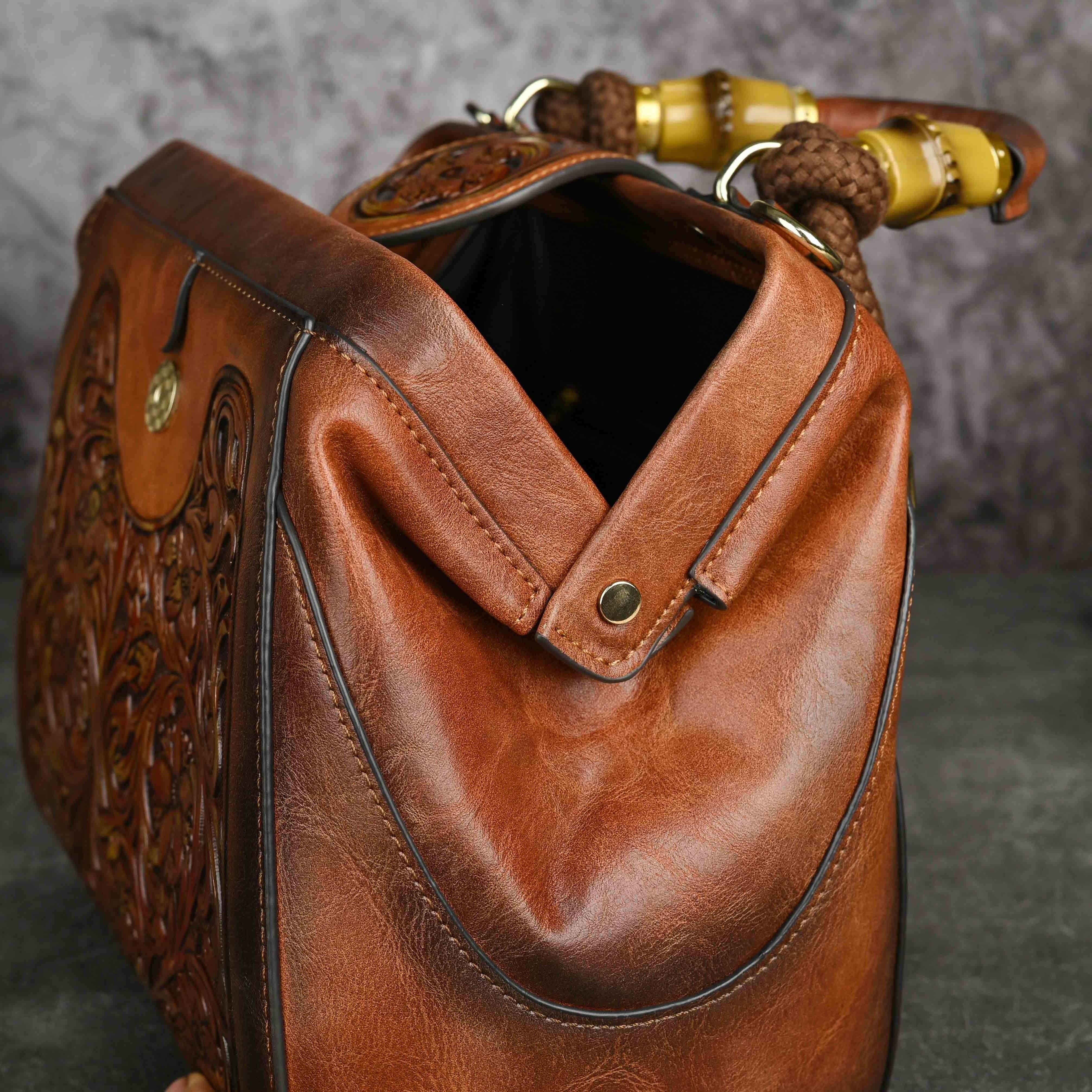 Dark Brown Argyle Handbag for Women with Stain-Resistant PU Removable Strap Buckle Closure Edge Paint Detail