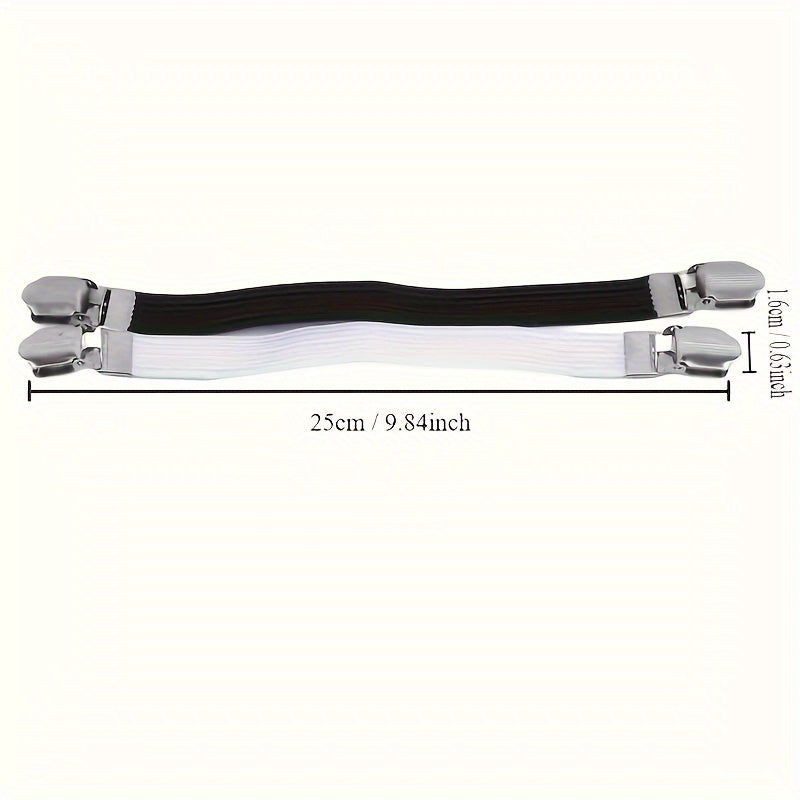 Adjustable Elastic Bed Sheet Straps Set of 2 Fitted Sheet Fasteners for Mattresses and Sofas
