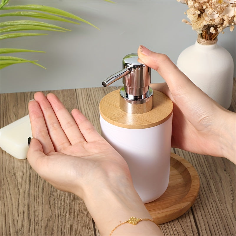 4-Piece Bathroom Toiletries Set with 350ml Bamboo Covers