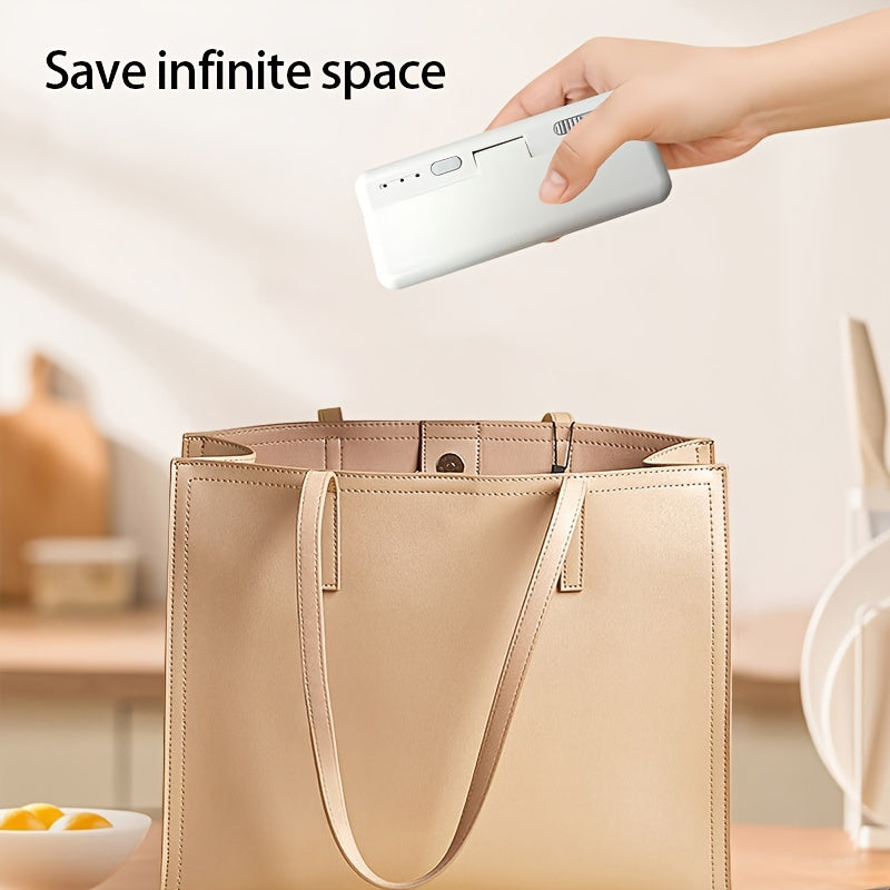 Kichkina portativ yopish mashinasi, yengil va sozlanadigan USB quvvatlanadigan snack sumkasi yopish mashinasi