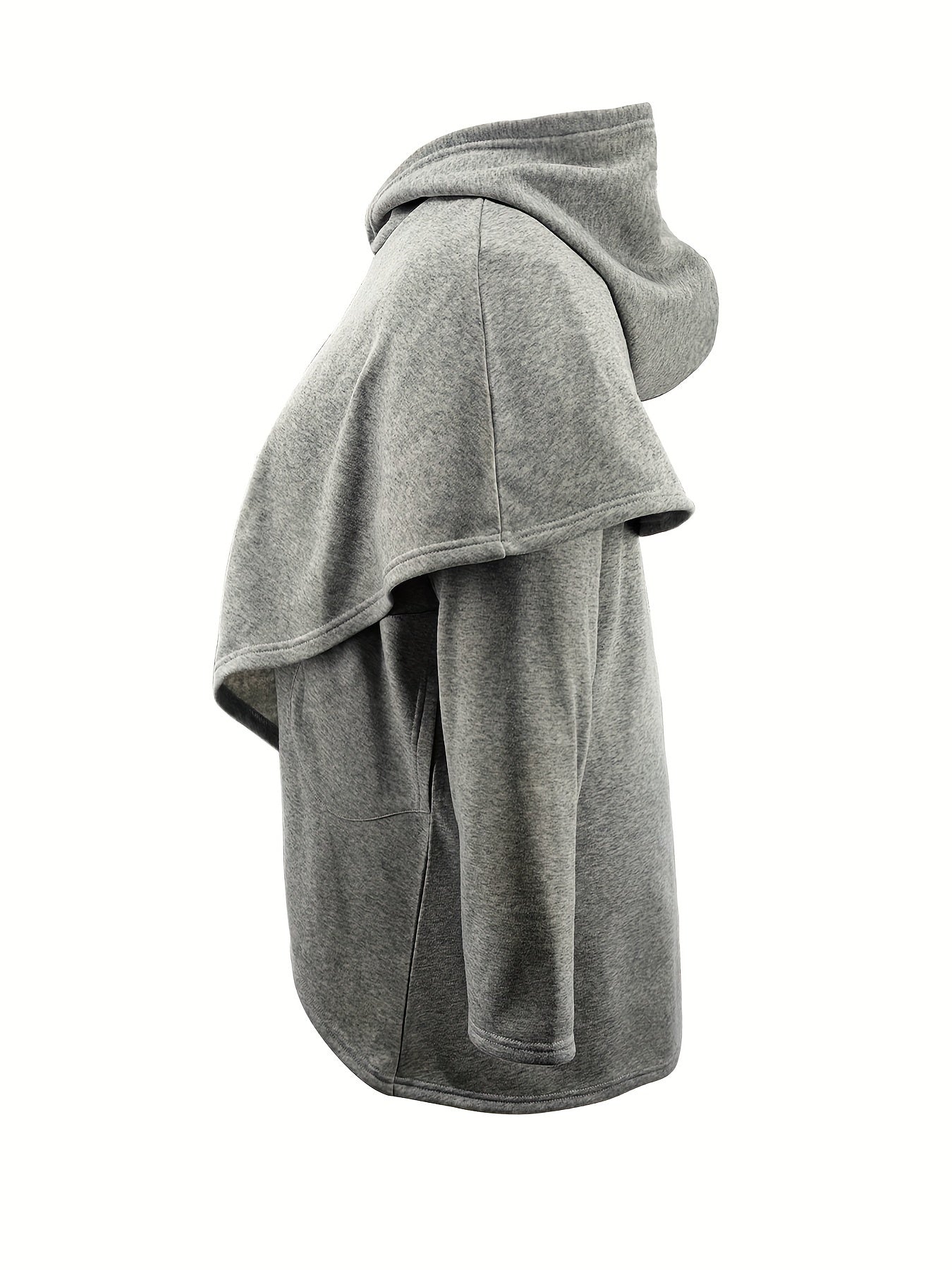 Plus Size Women’s Solid Hoodie With Pockets Long Sleeve Casual Sweater