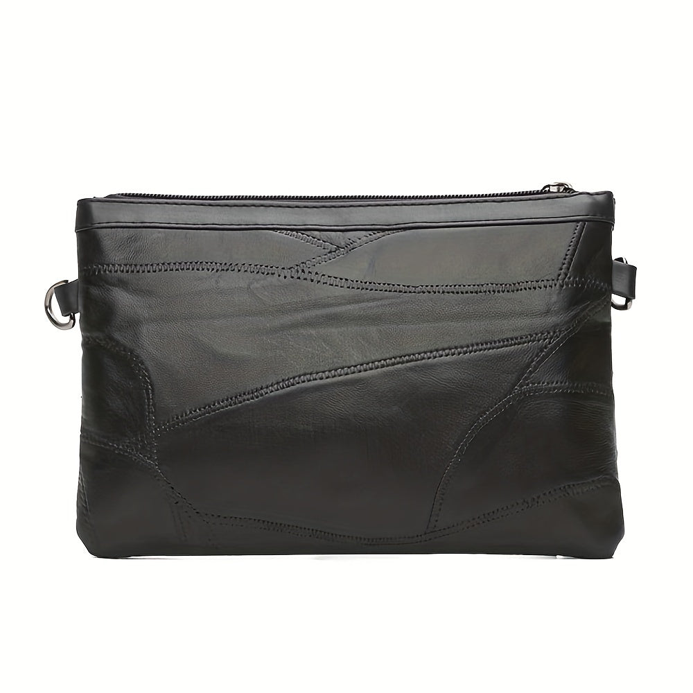 Черная готическая сумка через плечо с заклепками и кисточкой на запястье, выполненная из искусственной кожи