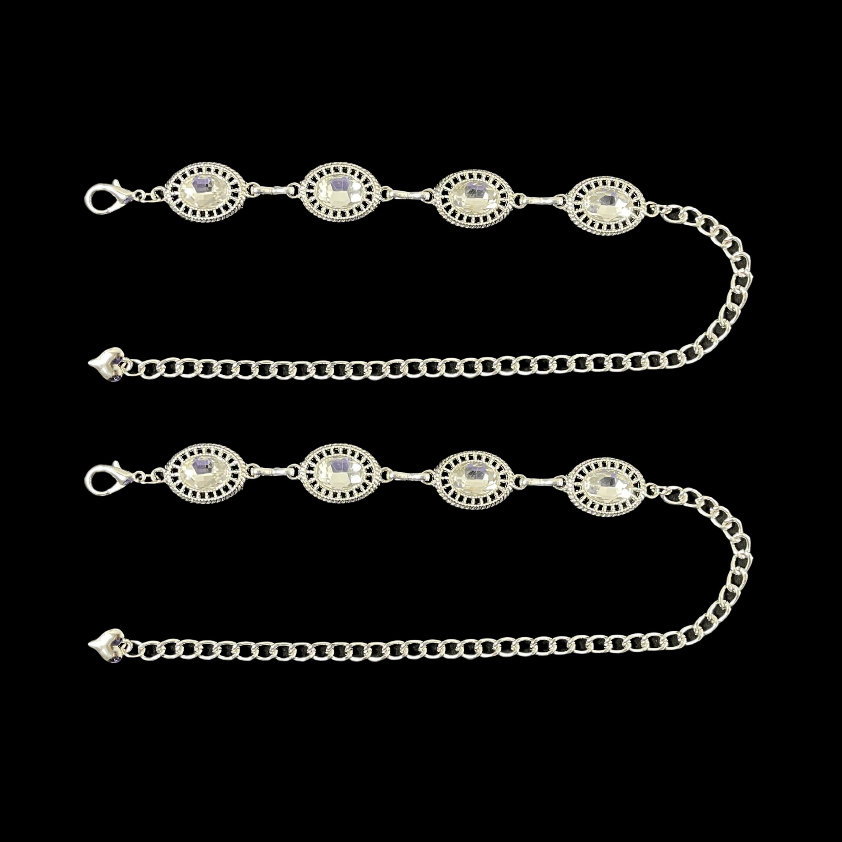 Unisex Silver Metal Shoe Chains, DIY Decor for Shoes and Boots
