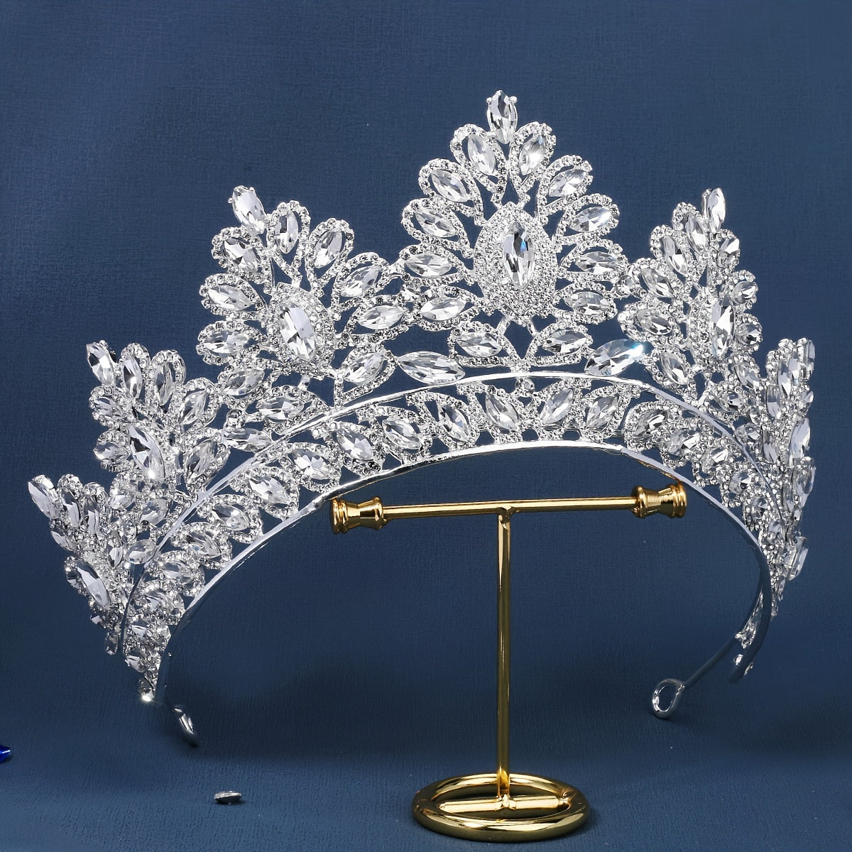 Rhinestone Alloy Tiara for Women Girls Party Prom Bridal Crown Head Accessory