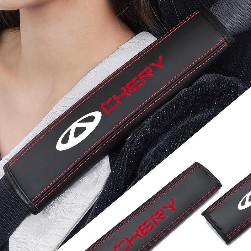 Faux Leather Car Seat Belt Shoulder Guard for Safety and Protection