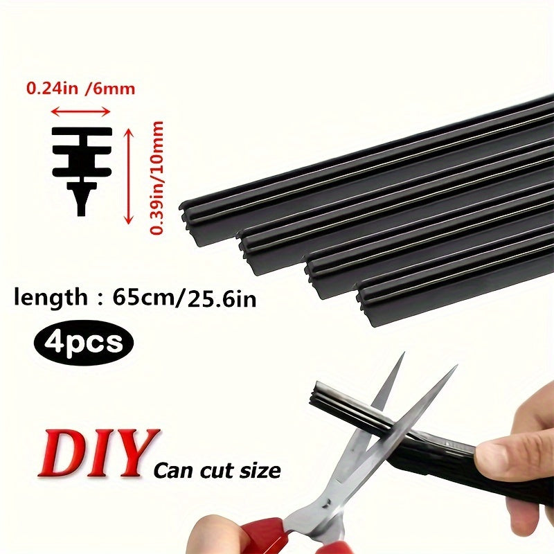 Reemplazo de goma para limpiaparabrisas 70cm 2Pcs/4Pcs Accesorios para parabrisas