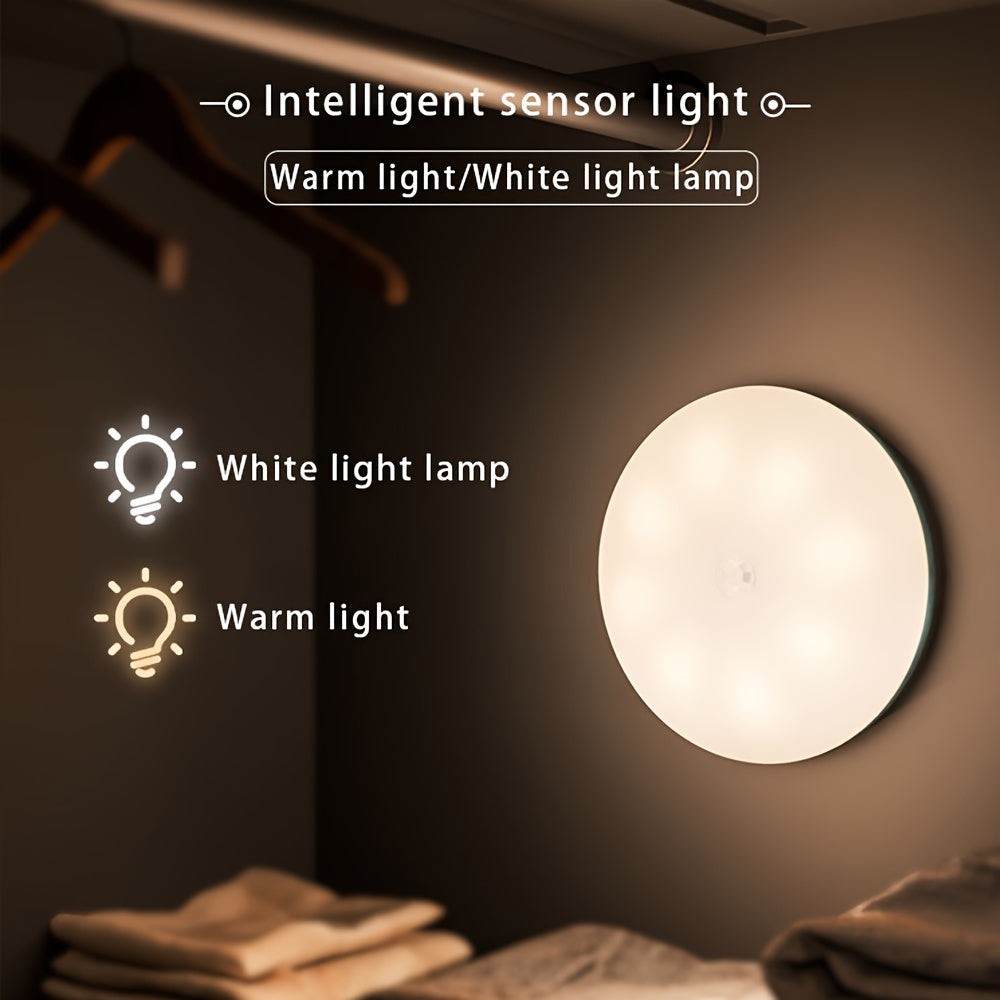 Touch Control LED Night Light with Warm and White Light USB Charging Magnet Mount