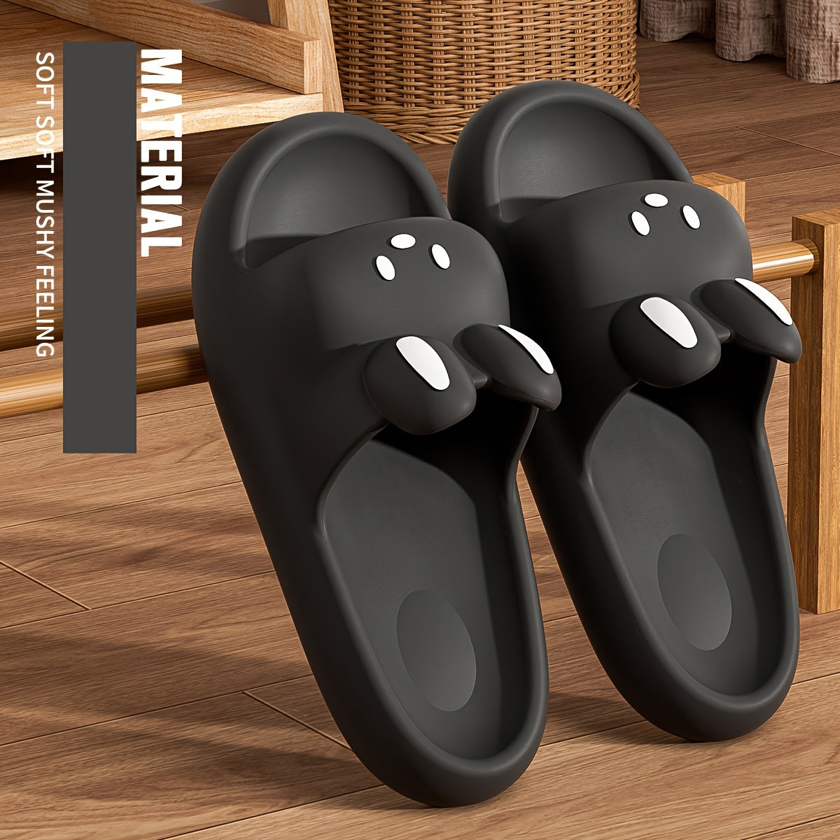 Ayollar uchun EVA Bunny Slides tormozsiz, engil hammom poyabzali