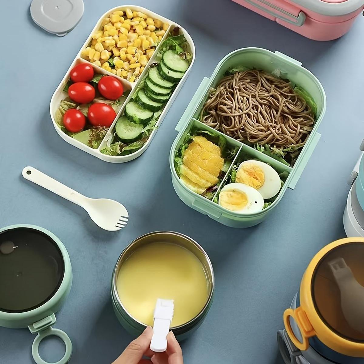 3-Piece Portable Lunch Bag Set with Thermal Bag, Lunch Box, and Oatmeal Cup for Students